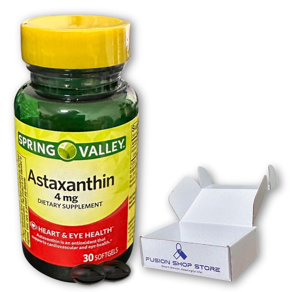 Astaxanthin 4 mg- 30 Softgels (Pack von 1), Boxed by Fusion Shop Store