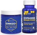 NATURAL STACKS Ginkgo Biloba + Dopamine Brain Food Bundle - unterstützt Fokus & Mental Drive* - 120 Gesamtkapseln