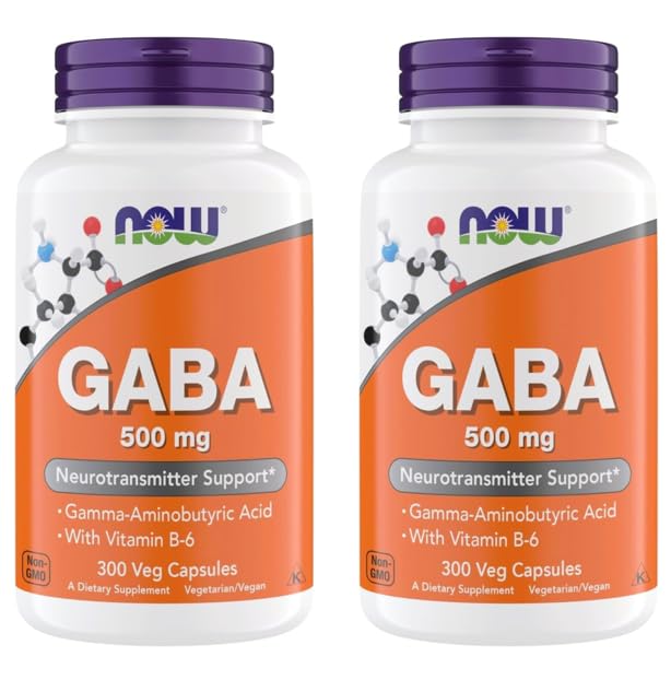 Jetzt Ergänzungen GABA 500 mg Kapseln, Premium GABA Ergänzung für Stress Relief, Vegetarisch, Vegan und Kosher freundlich, Ideal für Balanced Brain Function*, 300 Kapseln (Pack von 2)