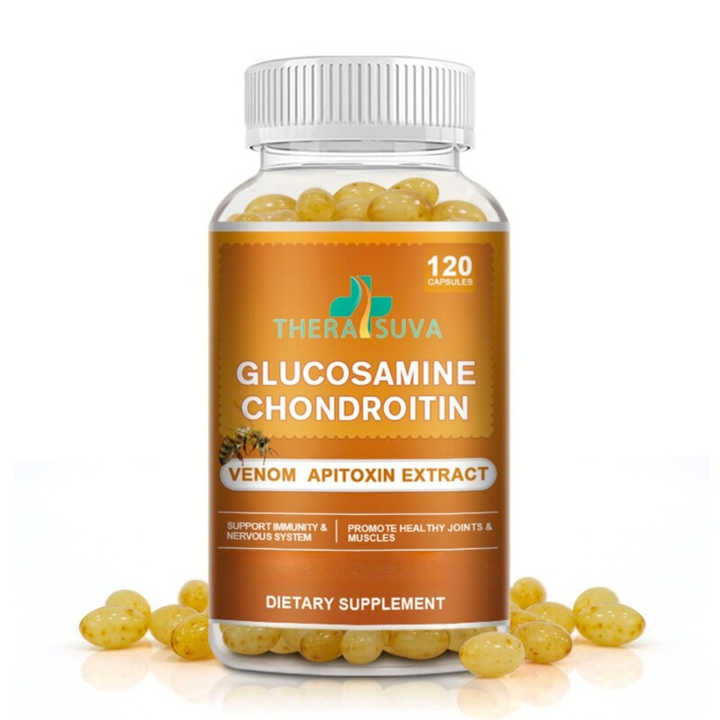 Glucosamin Chondroitin-Komplex mit Raw Honey & Bee Venom – Natural Joint Support, Mobility & Flexibility Supplement, 2 Month Supply, 120 Softgels