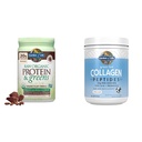 Garten des Lebens, Pulverprotein Greens Chocolate Organic, 22 Unze & Grass Fed Collagen Peptides Powder – Unflavored Collagen Powder