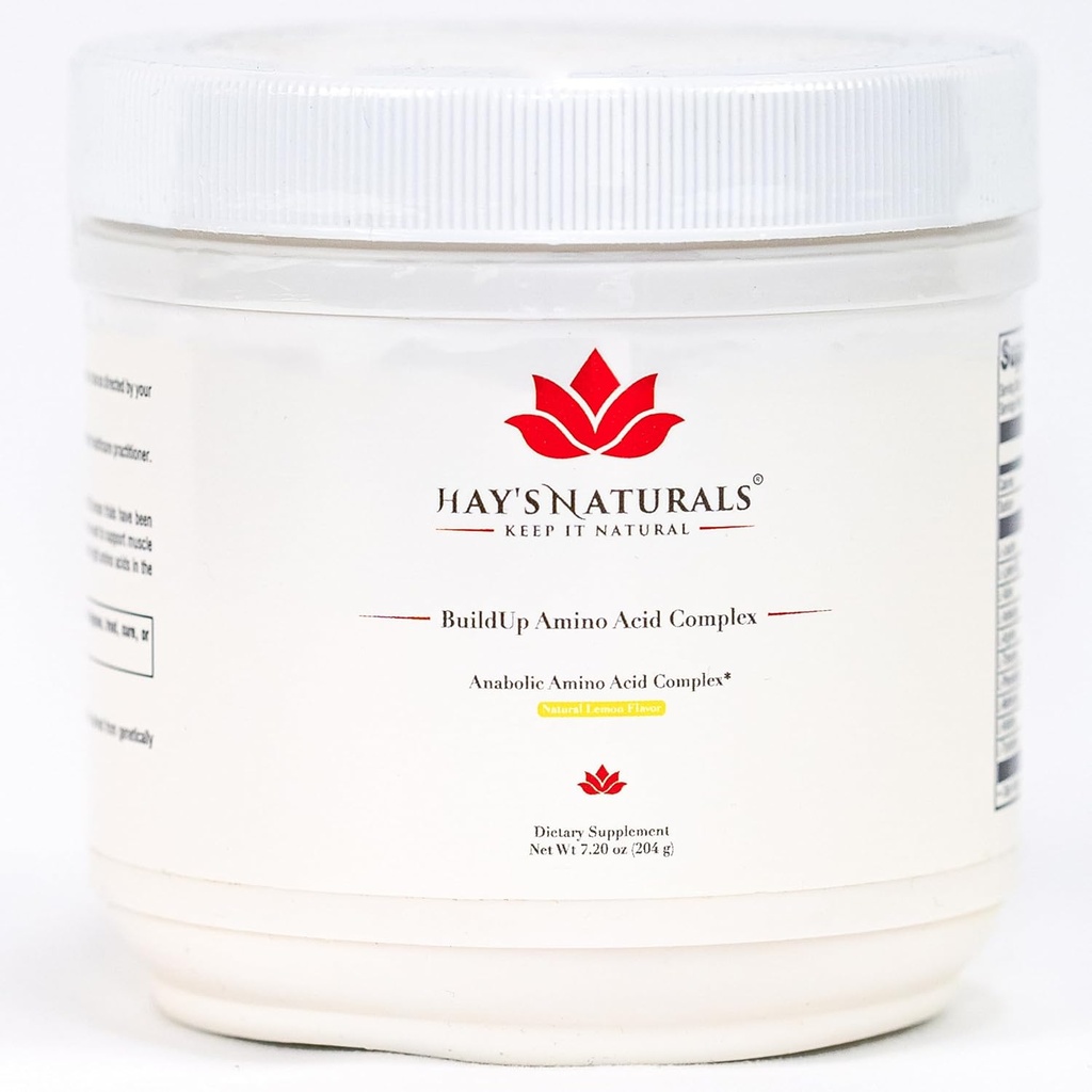 Hay's Naturals BuildUp - Advanced Amino Acid Complex | BCAA Powder mit allen essentiellen Aminosäuren für Lean Muscle Growth, Enhanced Strength & Recovery | 30 Servis |Natural Lemon Flavoring
