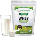 Z Natural Foods Organic Whey Protein Concentrate - Nutriente-Dense Grass Fed Whey Protein Powder - Proteina di siero puro a freddo con aminoacidi essenziali per la nutrizione e il fitness, non aromatizzato, 1 lb