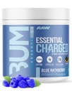 Polvere pre-allenamento RAW, Essential CHARGED (Blue Rathberry) - Supplemento pre-allenamento per uomini e donne - Supporta messa a fuoco, mood, & Performance - Caffeina, Alpha-GPC, L-Citrulline, Beta Alanine (25 Serve)