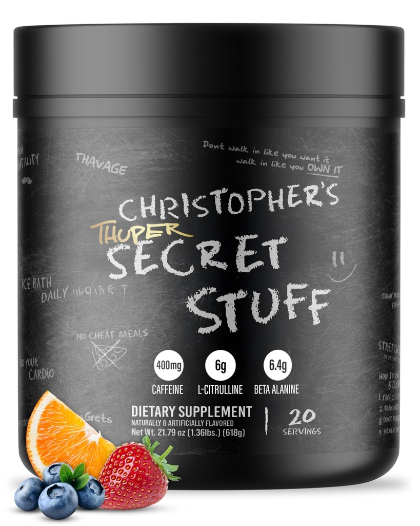 RAW Thuper Thavage Pre Workout Powder - High-Stim Pre-Workout mit Kreatin, Beta Alanine, L-Citrulline & Caffeine - Chris Bumstead Gym & Fitness Supplement für Herren & Frauen - Secret Stuff