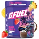 G Fuel Miami Nights 2.0 Energy Drink Powder, Pre Workout Caffeine Mix for Gaming, Sugar Free Focus Amino, Vitamin + Antioxidantien, 8.7oz (Strawberry Pina Colada, 40 Portionen)