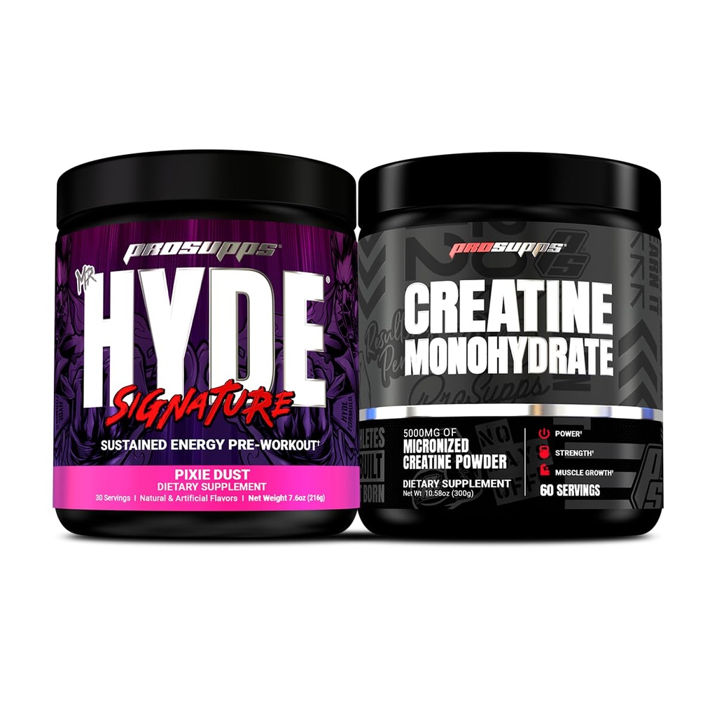 PROSUPPS Hyde Signature Sustained Pre Workout, Pixie Dust und Creatine 300 Bundle