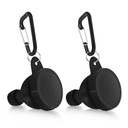 2Pack en poudre de protéines portable en poudre Contenant à emporter, Entonnoir en poudre de protéines avec carabine et bouchons renforcés, Contenant de bouteille d'eau pour mélanges de poudres, Entonnoirs pré-travail / supplément (50ml noir)