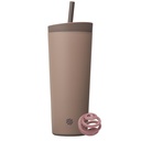 BlenderBottle 2-in-1 Insulated Edelstahl Shaker Tumbler, Swig Leakproof Lid, Straw, BlenderBall, BPA Free, Für Protein Shakes, Smoothies, Und Pre Workout, 24 oz, Braun (Cocoa)