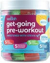 Wellah Get-Going Pre-Workout Variety Pack (20 Stick Packs) - 200mg Natürliches Koffein, Stevia-Sweetened, mit Citrulline Malate und L-Theanine, & 1000mg Beta-Alanine