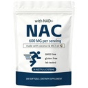 Consciousnutra NAC Supplemento con NAD+ & Coconut Oil | 2-in-1 N Acetyl L Cysteine Plus Nicotinamide Forms | NAD Integratori per Donne & Uomini | Non OGM, Gluten Free, 300 Softgels