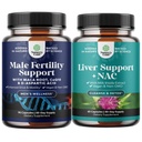 Bundle Fertilitätsergänzung mit CoQ10 Maca Wurzel Methyl Folat & D-Aspartic Säure und Leber Unterstützung NAC Ergänzung mit Milch Thistle Extract N Acetyl Cystein, Artichoke, Choline & Beetroot