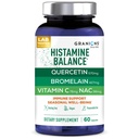 Granions Histamin Balance Complex - Quercetin mit Bromelain, NAC und Vitamin C - D-Hist Saisonale Histamin Blocker & Immun Support Supplement für Erwachsene und Kinder - 60 Vegan Kapseln