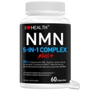 NMN Complex Plus+ für Frauen und Männer mit NAC, Alpha Lipoic Acid, CoQ10 & Resveratrol – 5-in-1 Cellular Energy & Healthy Aging Support – 60 Kapseln, Non-GMO, Made in USA