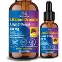 Lithium Orotate flüssige Tropfen 20mg, Potenz 11-in-1 Lithium-Ergänzung w. NAC Magnesium Ashwagandha Theanin Vitamin D3 B6 B12 für Memory Brain Mood kognitive Unterstützung, Non-GMO Gluten kostenlos