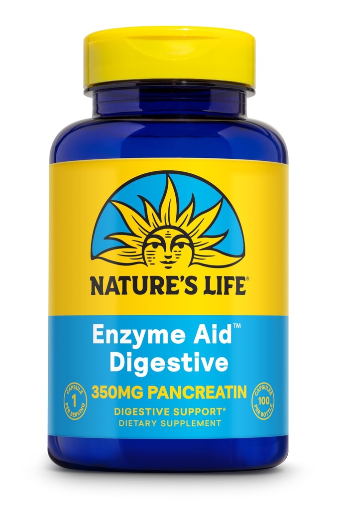 Digest d'aide à l'enzyme de vie de la nature 100 ct