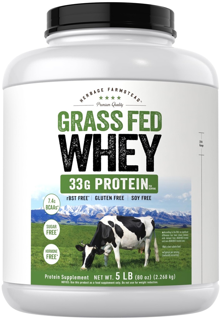 Carlyle Grass Fed Whey Protein Powder | 5lb (80 oz)