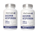 Diosmin Hespéridin 1200 mg Complexe, 180 Capsules, Citrus Bioflavonoïdes Extrait riche de fruits, 100% végétarien, sans OGM et sans gluten Diosmin supplément avec la force maximale - 2 paquets