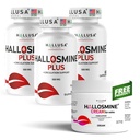 Hallusa Natural Hallosmine Plus 500mg Diosmin, 180 Capsule + Crema Gamba Gratuita con Diosmin, Hesperidin & Horse Chestnut, 4 oz | Sangue Circulation & Vein Support Supplement, OGM Free, Gluten Free