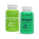 LongLifeNutri sinergia vascolare Diosmin Hesperidin Complex 1300 mg & Omega-3 Fish Oil 1000 mg Bundle – 240 capsule di veg + 120 Softgels, 4 mesi di alimentazione, laboratorio testato, fatto in USA