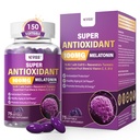 Melatonin 100mg für Antioxidant & Cognitive Health, Ultra High Dose Melatonin mit CoQ10, Kurkuma, Trans-Resveratrol, Vitamin B12 C E für Gehirn Anti-Aging, Zelluläre Reparatur und Energie, 150 Softgels