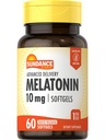 Sundance Melatonin 10mg | 60 Softgels | Consegna avanzata | Non OGM e Gluten Supplemento gratuito