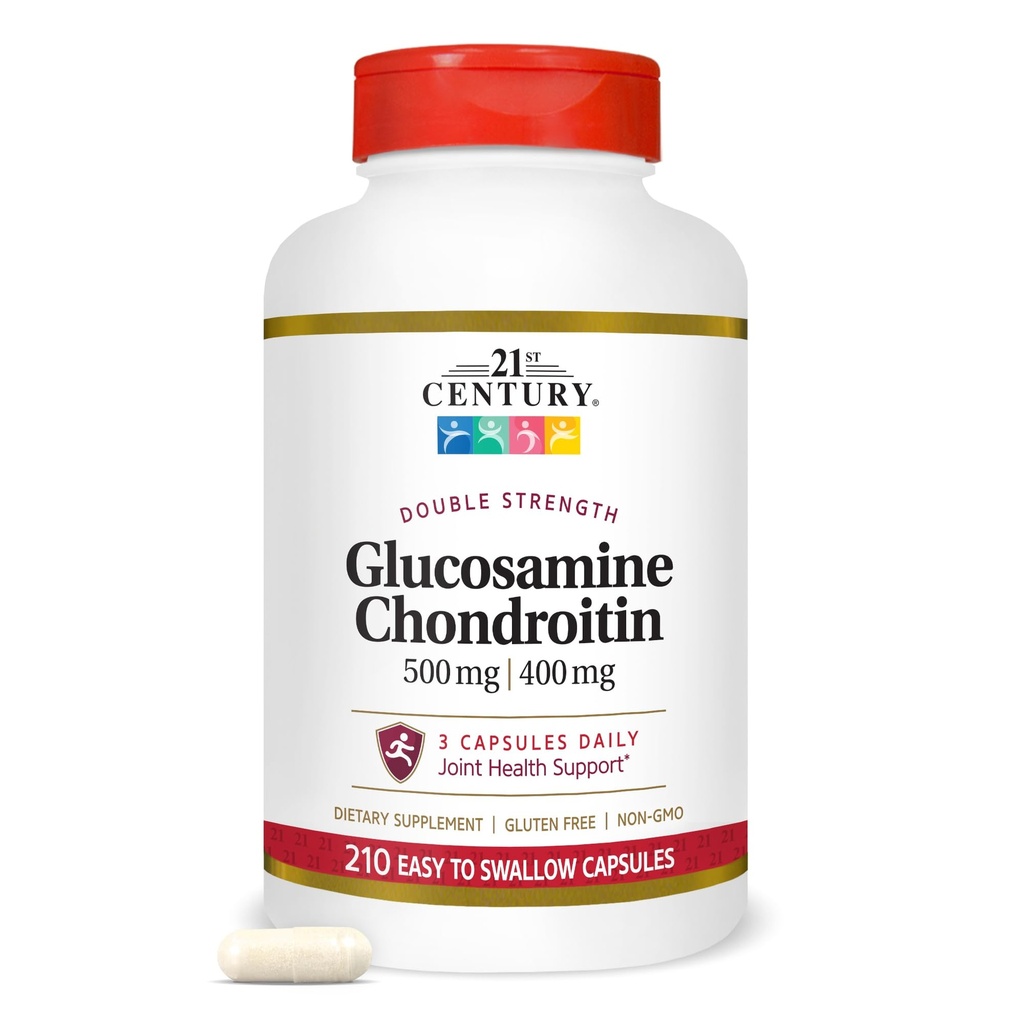 21ème siècle Glucosamine Chondroïtine 500/400mg - Double résistance, cp 210 Compte