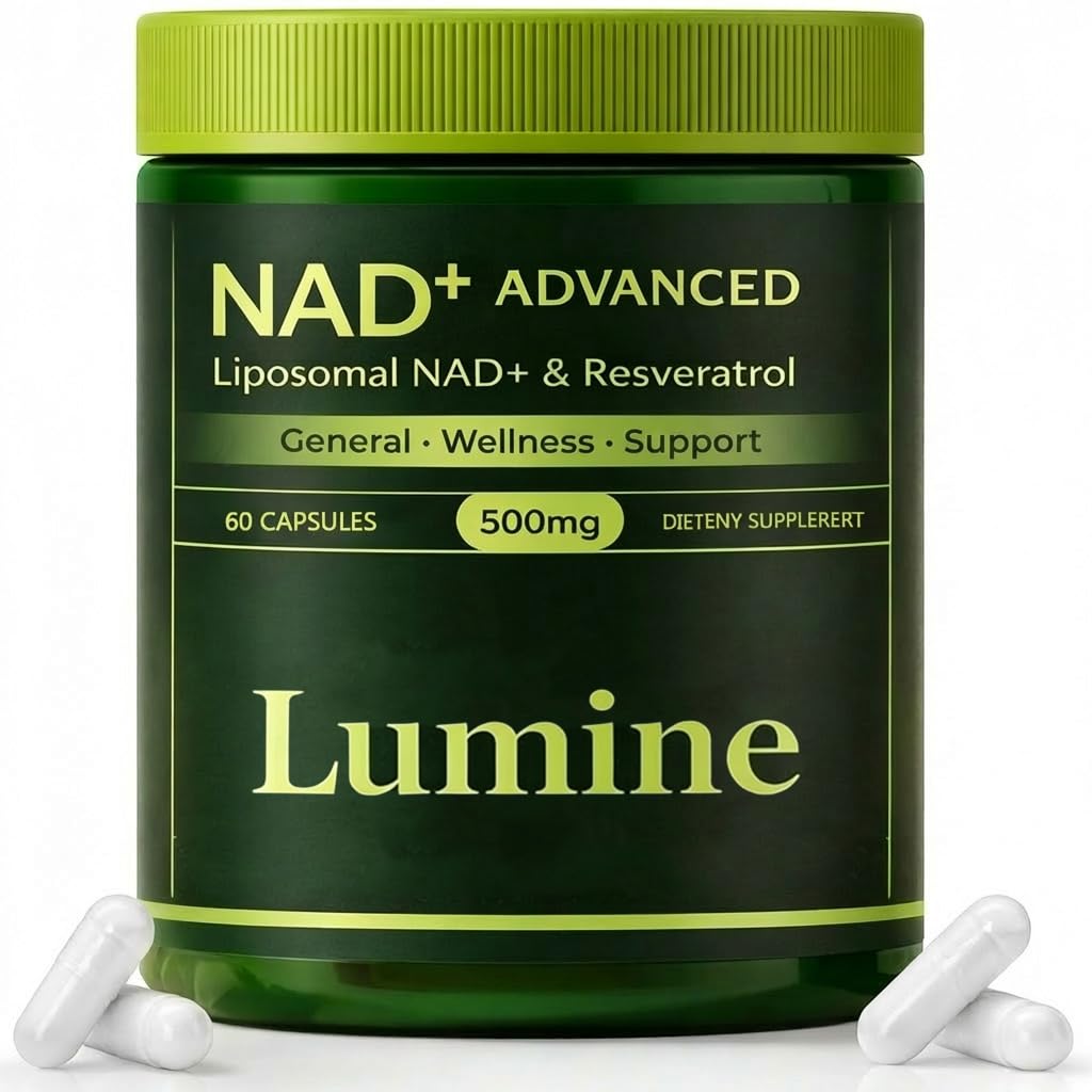 Skaal Lumine NAD+ Supplement with Resveratrol and Quercetin - Liposomal Delivery Capsules - Daily Dietary Blend - 60 Capsules