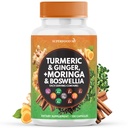 Turmeric Moringa Supplement | Ginger, Boswellia, Saffron, Holy Basil- Joint Support Supplement für Frauen und Männer mit Ceylon Cinnamon, Quercetin, Tart Cherry- 120 Count