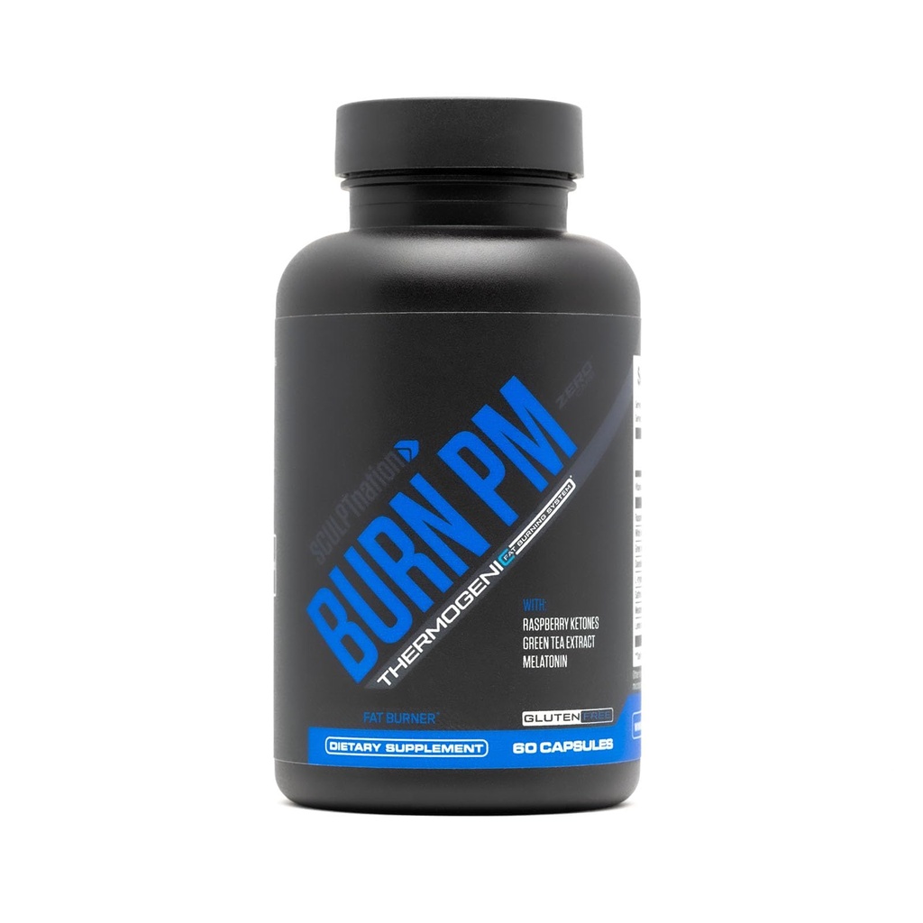 Sculpt Nation von V Shred Burn PM - Night Time Fat Burner - Appetit Suppressant und Weight Loss Support - Himbeere Ketone, Green Coffee Bean Extract, Melatonin - 60 Gluten Free Capsules