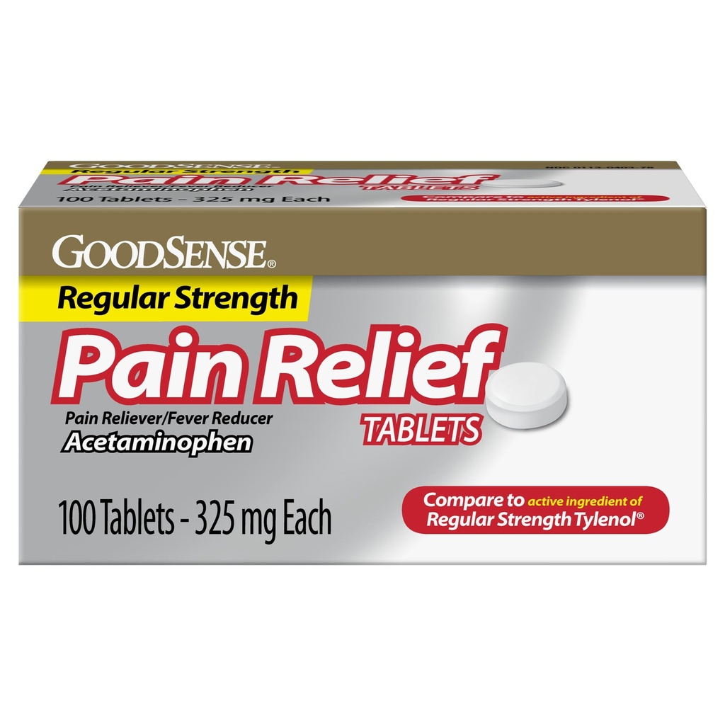 Soulagement de la douleur, comprimés d'acétaminophène 325 mg, force régulière, analgésique et réducteur de fièvre