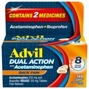 Advil Dual Action Back Pain Caplets Delivers 125mg Ibuprofen and 250mg Acetaminophen Per Dose for 8 Hours of Back Pain Relief - 144 Count