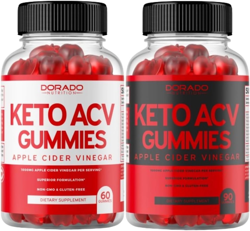 Keto ACV Gummies (60 Count) e Keto ACV Gummies (90 Count) per la perdita di peso Formula avanzata (1000mg) Supporto Digestione sana & Metabolismo - Delicious Apple Flavor, Non-GMO, Vegan & Made in USA