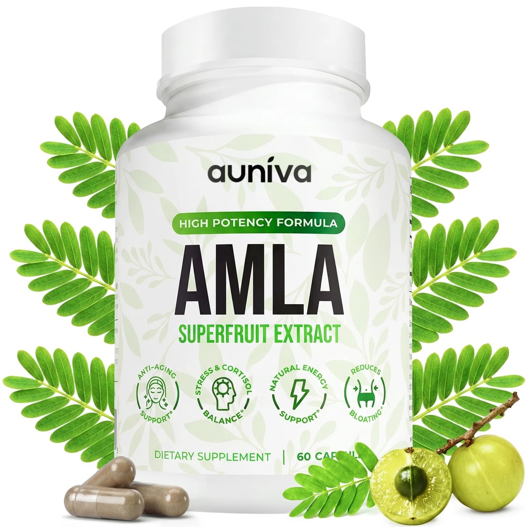 Amla Capsules 1000mg – Indian Gooseberry Amla Fruit Supplement – Amla Powder for Antioxidant, Energy & Digestive Support – Ayurvedic Wellness Formula – 60 Capsules