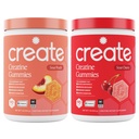 Kreatin Monohydrate Gummi - Peach Pump Duo - Sour Peach & Sour Cherry - Creatine Gummies für Frauen & Männer, NSF Zertifiziert, 3. Partei Getestet, Anti-Melting Formel, 180 Count (2-Pack)