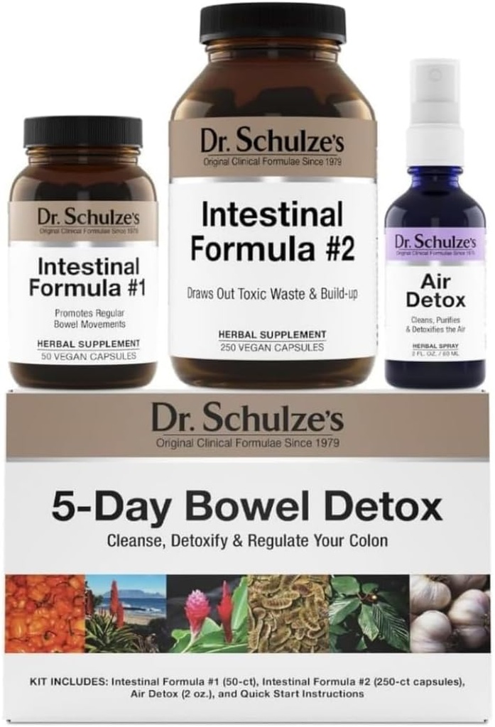 Dr. Schulze's | 5-Day Bowel Detox | Herbal Colon Cleanse | Maggio Migliorare la digestione | Promuove i movimenti sani | Packaging May Vary