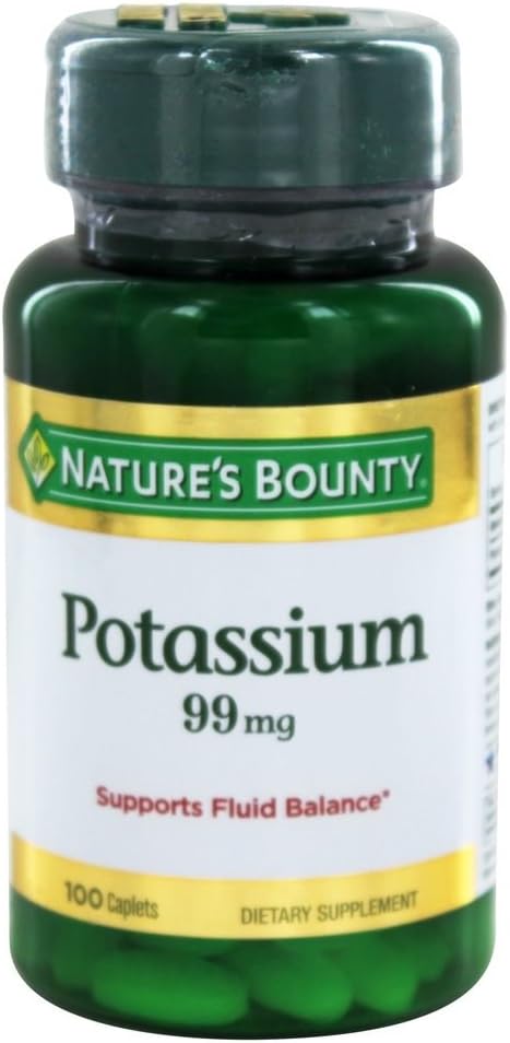 Nature's Bounty Potassium Gluconate 99mg, 100 Caplets (Pack von 2)