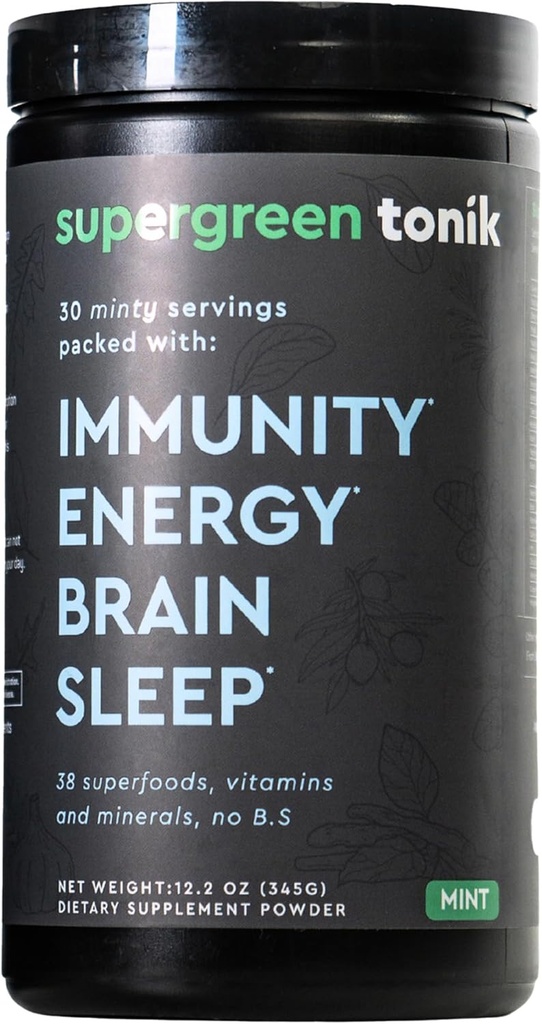 Polvere di Superfood naturale al 100% – Supplemento giornaliero con 38 Superfood, Vitamine e Minerali – Supporta energia, stress e immunità – Alimentazione di 30 giorni – 360 Grammi (1 Vasca)
