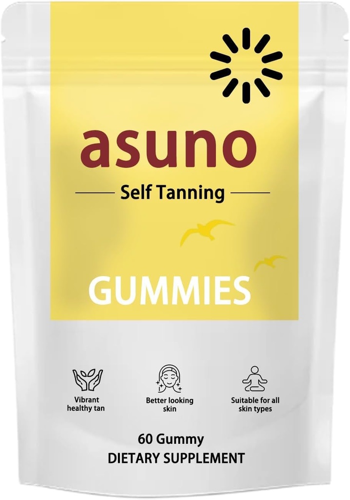 Asuno Daily Tanning Gummies, 60 Count