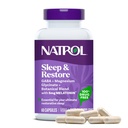 Natrol Sleep & Restore Capsule - Calma Magnesio Glycinate, Magnesio Sleep Aid con GABA, Melatonina 5mg, Miscela Botanica, Alimentazione 30 giorni