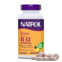 Natrol Methyl Vitamin B-12 1000 mcg, 60 Chewable Tablets, Lemon Flavored, Bioactive B12 Vitamin, Supports Cellular Energy Production, Brain Health & Metabolism - 60 Servings