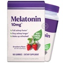 Sleep Melatonin 10mg Fast Acting Gummies for Adults, Strawberry (180 Count. Value Pack)