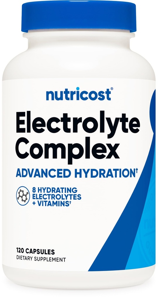 Nutricost Electrolyte Complex Advanced Hydration (120 Kapseln) - 8 Hydrating Electrolytes & Vitamins, Glutenfrei, Non-GMO, Vegetarier