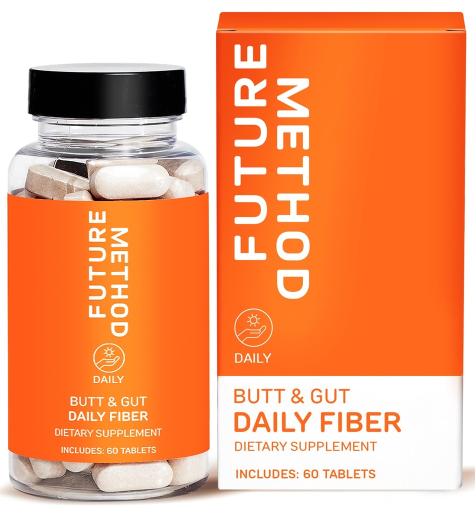 MÉTHODE FUTURE Supplément fibre, Acacia et Psyllium Pilules fibreuses pour la digestion (60ct)