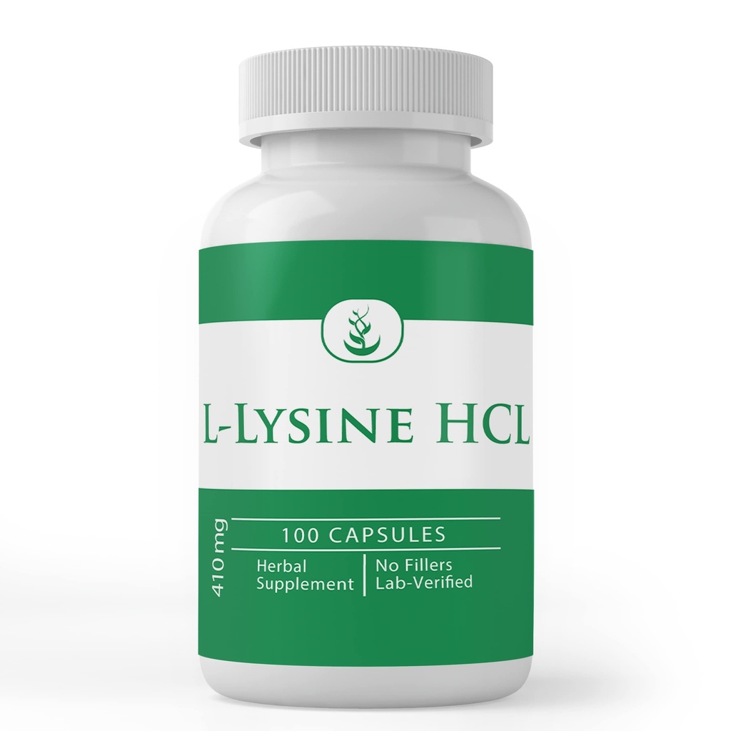 PURE ORIGINAL INGREDIENTS L-Lysin HCL (100 Kapseln) Immer rein, keine Additive oder Füllstoffe, Lab Verifiziert