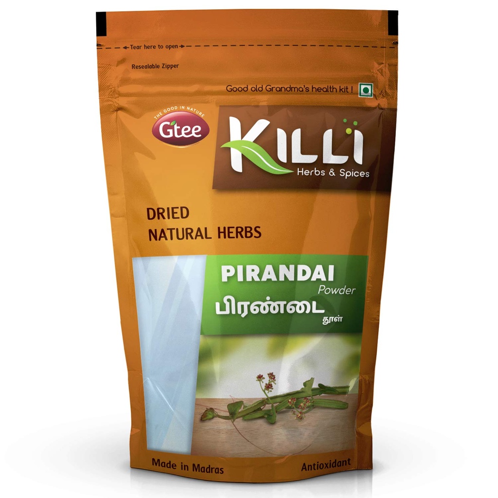 KILLI Pirandai | Hadjod | Grape Veld | Cissus quadrangularis | Nalleru Powder, 100g