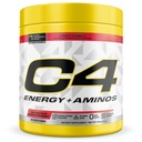 C4 Energy + Aminos Powder, 5g BCAAs & EAAs für Muskel-Recovery, 3 Elektrolyte für Hydration, 100mg natürliches Koffein, Vor-Workout, Zero Sugar, 30 Servierungen, Frucht-Punch