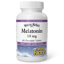 Stress-Relax Melatonin 10 mg da Fattori Naturali, Natural Sleep Aid, Resets the Sleep-Wake Cycle, 60 compresse masticabili (60 porzioni), Peppermint Flavor