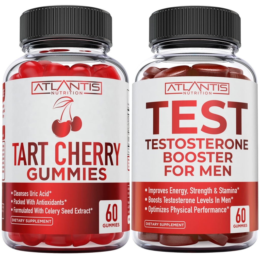 Atlantis Nutrition Tart Cherry 60 Gummis + Testosteron Booster 60 Gummis