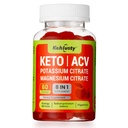 Keto ACV Gummis für Weight Loss Support, 8-in-1 Apple Cider Essig mit B12, Elektrolyte, Rübe Root & Pomegranate | Unterstützt Verdauung, Metabolismus & Gewicht Management | Keto-Friendly, 60 Gummies